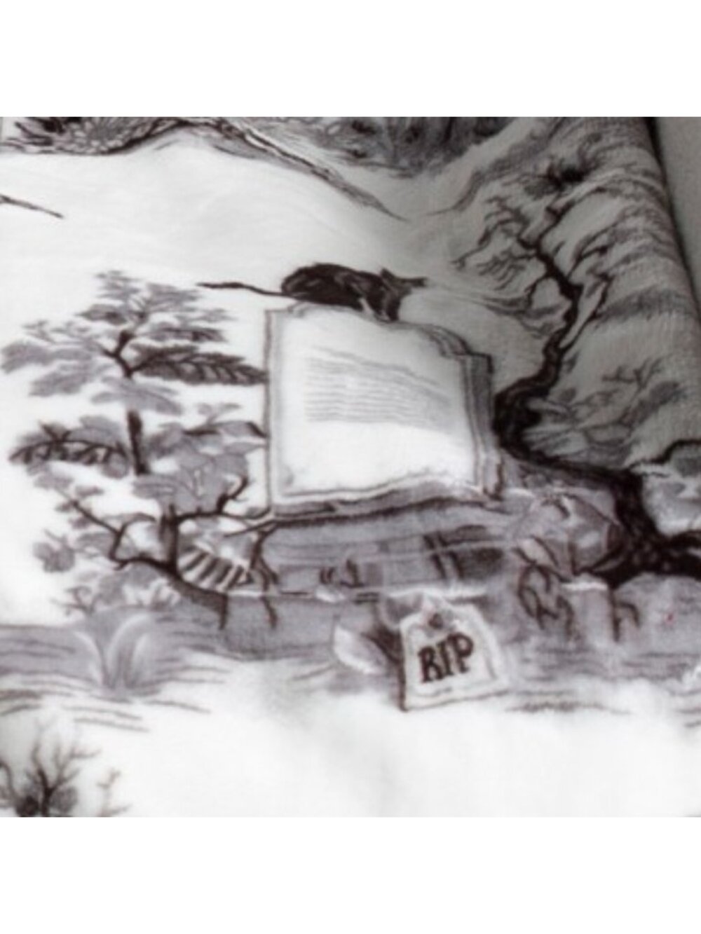 ENVOGUE Skeleton Toile Plush Blanket - Picture 5 of 5